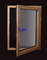 Italian Style Wood Aluminum Windows 15mm With Triple Glass Electrophoresis